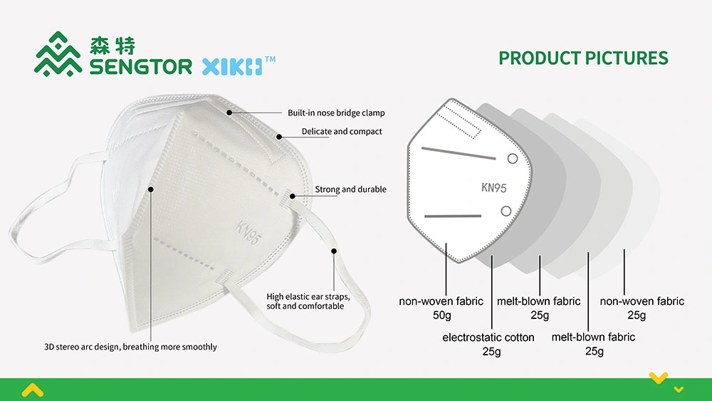 Children Disposable Nonwoven KN95/FFP2/N95 Face Mask for Protection